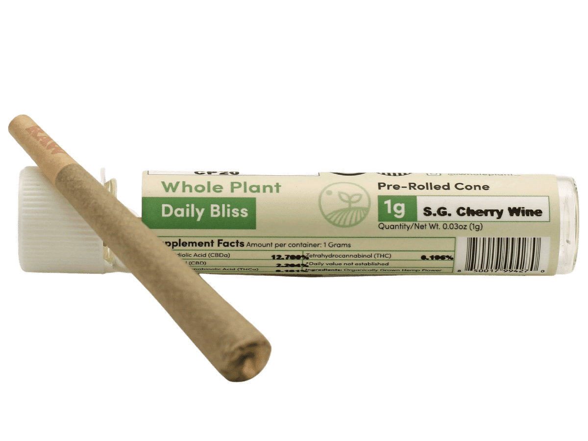 1g Daily Bliss Cherry Wine Pre Roll Cone